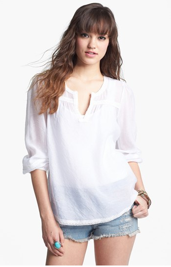 Nordstrom BP Lily White Peasant Blouse, $36.