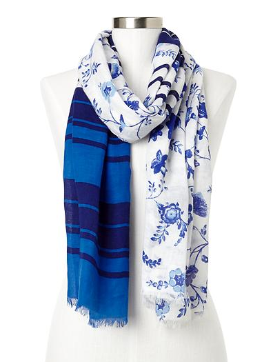 Gap Floral & Striped Scarf.