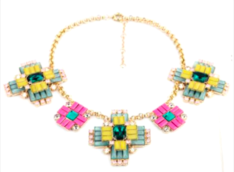 Accessory Concierge Mosaic Deco Necklace.