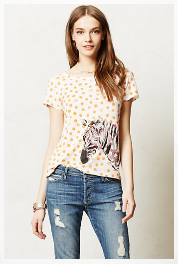 Anthropologie Watercolor Chatty Tee.