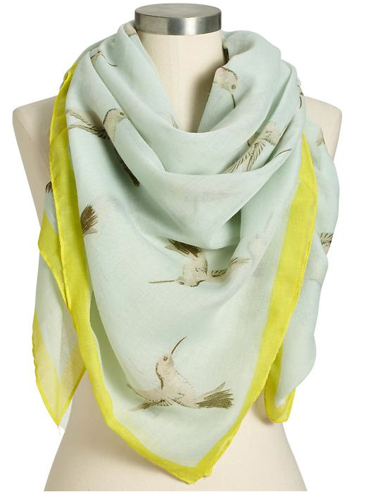 Old Navy Gauze Watercolor Scarf.