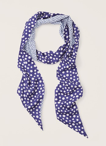 Loft Dotted Heart Print Scarf.