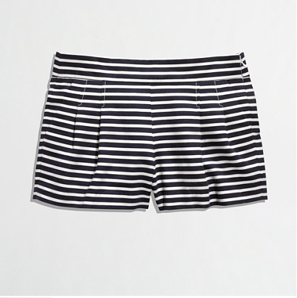 J.Crew Factory Pleated Stripe Short.