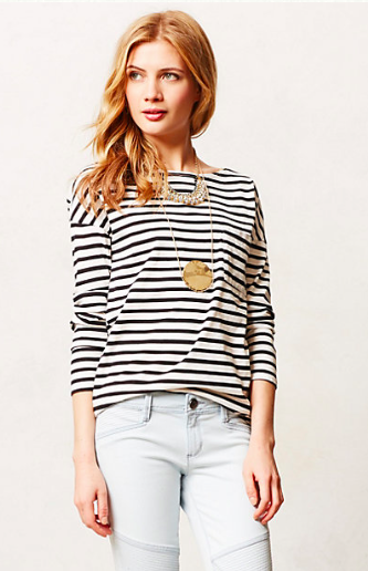 Anthropologie Tapered Stripe Tee.
