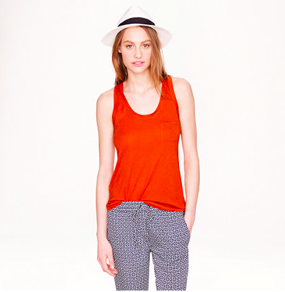 J.Crew Prima Jersey Pocket Tank.