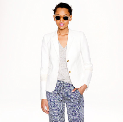 J.Crew Linen Schoolboy Blazer.