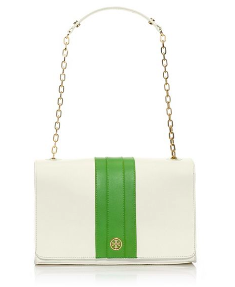 Tory Burch Robinson Striped Shoulder Bag.