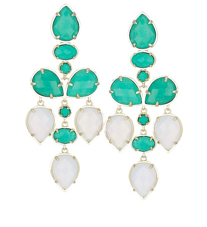 Pacey Earrings in Teal Mosiac.