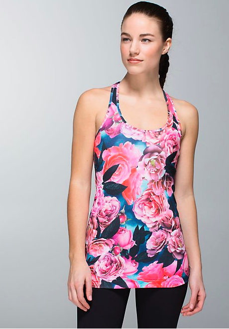 Lulu Lemon Cool Racerback Tank in Secret Garden print.