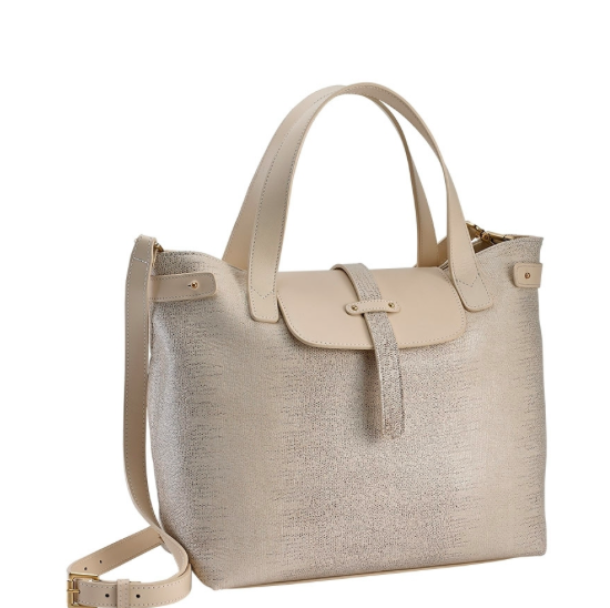 Charlie Satchel in Beige.