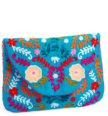 Big Buddah Large Embroidered Clutch via Nordstrom.