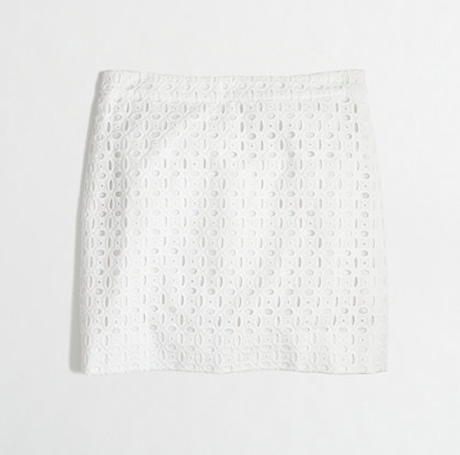 J.Crew Factory Eyelet Mini Skirt.