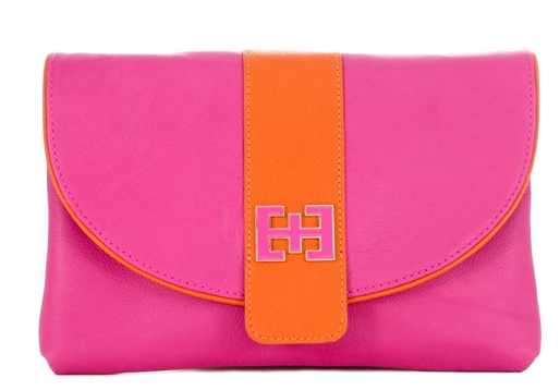 Isabella Hibiscus and Tangerine Clutch.