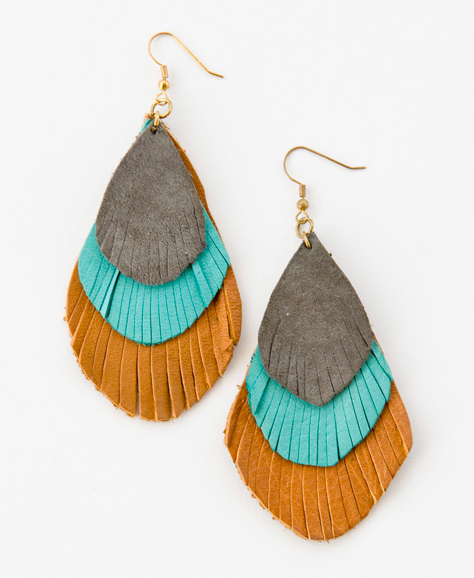 Annie's Feather Earrings, $32.