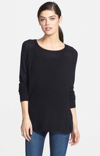 Trouve Textured Striped Crewneck Sweater, $49.90. {reguarly $68}