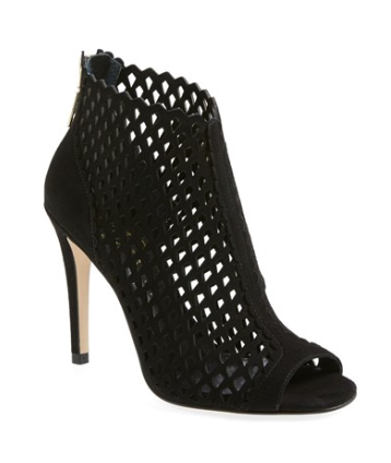 Ivanka Trump Cutout Cage Open Toe Suede Booties, $99.90. {reguarly $149.95}