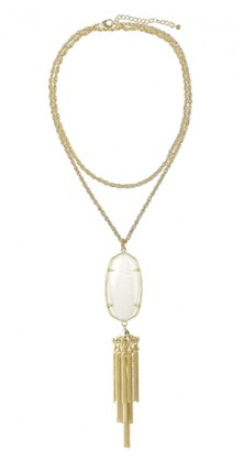 Kendra Scott Rayne in white pearl.