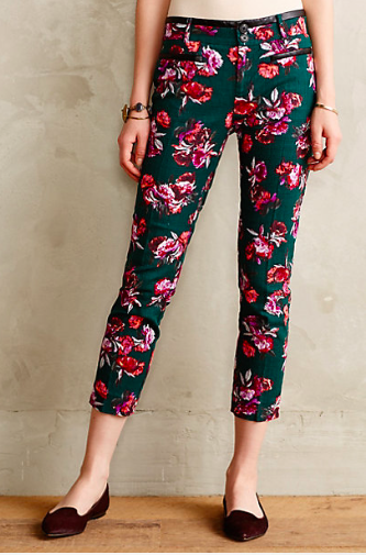 Anthropologie Floral Charlie Trousers.