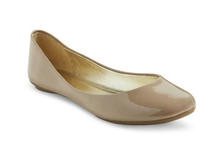 Shae Ballet Flat in Nude.