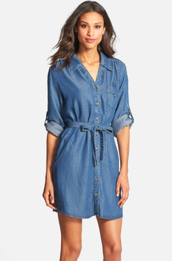 Velvet Heart Pin Dot Shirtdress via Nordstrom.