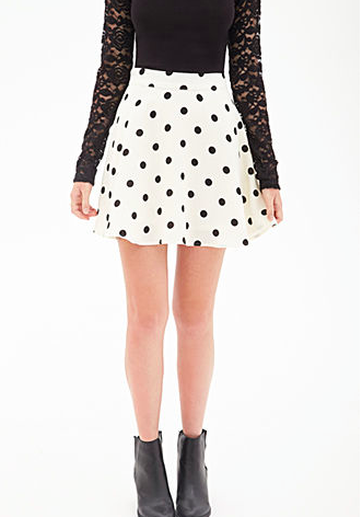 Forever 21 Polka Dot Skater Skirt.