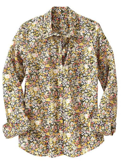 Gap Fitted Boyfriend Floral Shirt.