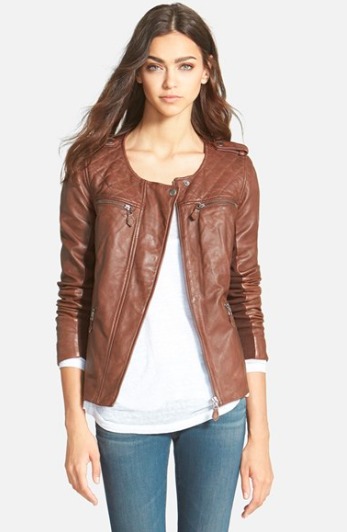 Nordstrom Hinge Quilted Leather Jacket.