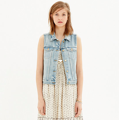 Madewell Jean Vest.