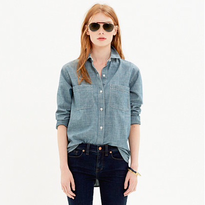 Madewell The Perfect Chambray Shirt.
