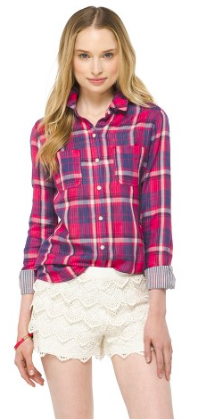 Mossimo Plaid Shirt via Target {available in multiple colors}, $22.99.