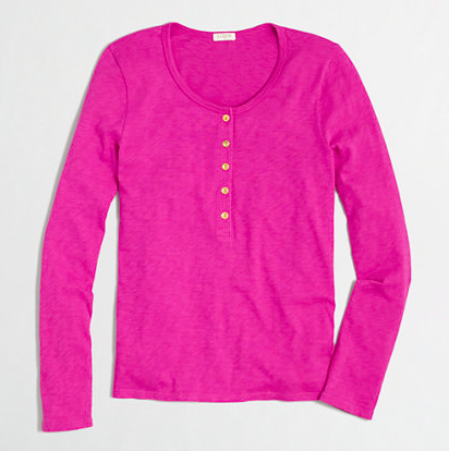 J.Crew Factory Textured Jersey Henley, $19.50.