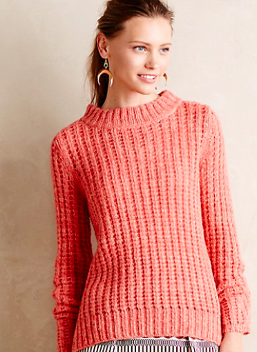 Anthropologie Waffle Stitch Pullover.