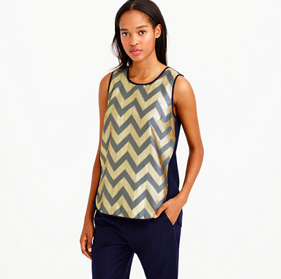 J.Crew Gilded Chevron Shell.