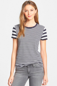 MICHAEL Michael Kors Stripe Crewneckl Tee.