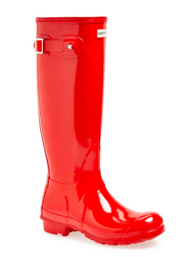 Hunter High Gloss Rain Boots.