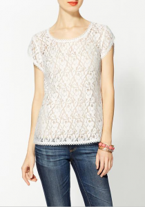 Harlow Lace Tee, $58.