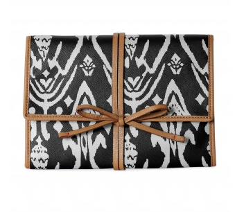 Bring It Jewelry Roll in Espresso Ikat.