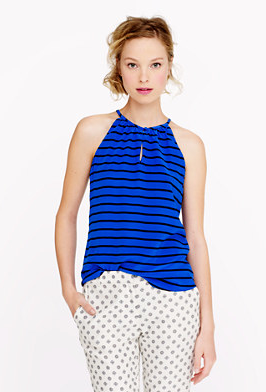 J.Crew Silk Keyhole Top, $110.