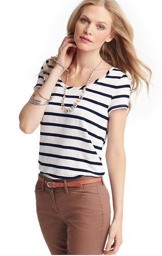 Loft Striped Linen Tee, $34.50.