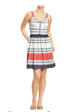 Old Navy Striped Henley Tank Dress, $32.