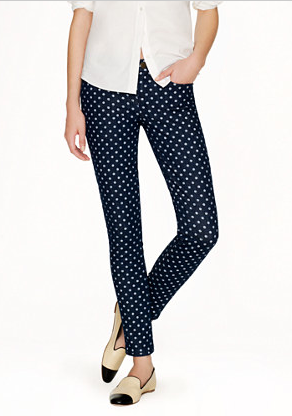 J.Crew Polka Dot Toothpick Jean.