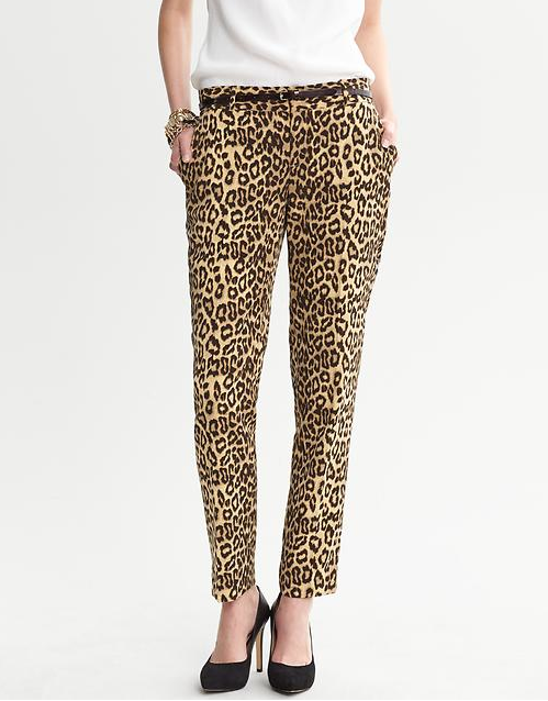 BR Leopard Skinny Pants.