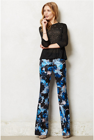 Anthropologie Floral Wide Legs, $138.