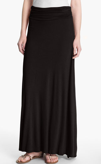 Bobeau Ruched Waist Maxi Skirt, $44.