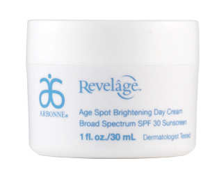 Arbonne Revelage Age Spot Brightening Day Cream.