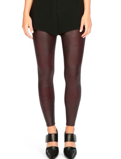  If you already own black leather leggings, I also have  these Spanx leggings in wine  and love this color! It looks amazing paired with black, ivory and/or grey! 