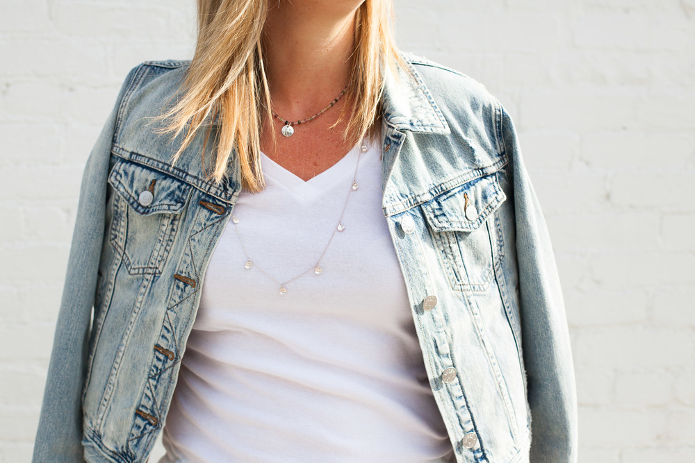     outfit details ::  jacket  //  tee  //  initial necklace  // long necklace (no longer avail, 